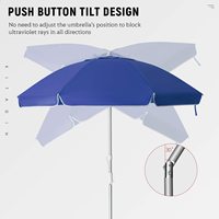 Parasol géant de jardin de pêche étanche robuste parasol de piscine parapluies légers solaires à LED Parasol de patio extérieur pour restaurant