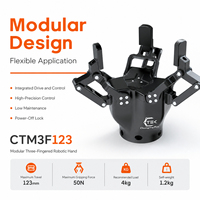 Main robotique à trois doigts CTM3F123 pour l'automatisation en laboratoire, la manipulation d'échantillons et le transfert de précision