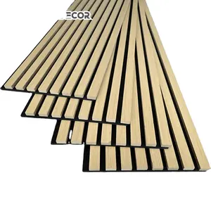 Hot Selling Acoustic Wood Headboard MDF Wall Panels Slat Sound Absorbing Acoustic
