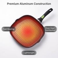 Ensemble de 10 ustensiles de cuisson antiadhésifs en aluminium, comprenant une casserole, une poêle à frire et une plaque de cuisson, avec couvercles en verre, compatible gaz et induction, batterie de cuisine OEM