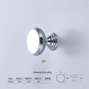 Modern Minimalist Zinc Alloy <b>Round</b> Pull <b>Handle</b> for Kitchen Cabinet Dresser Wardrobe & Drawer <b>Doors</b>-Durable & Easy Installation - Product Image 1