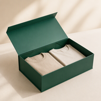 Boîte cadeau rigide pliable personnalisée avec gaufrage, emballage de luxe, carton gris recyclable, fermeture magnétique promotionnelle pour la vente au détail