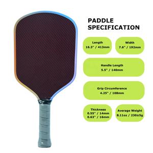 Raqueta de Pickleball ChengYan Hecha a Medida, de Kevlar y Carbono, Modelo TFP Gen 4 Propulsion Core Sword and Shield, 16 mm - Product Image 4