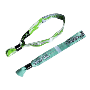 Popular Custom Comfortable Elastic Band Polyester Twill Woven Embroidery Wristband Bracelet for Garments