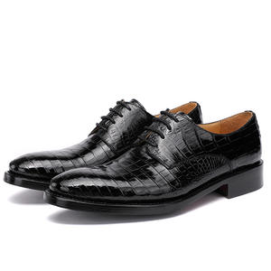 รองเท้าหนังจระเข้สำหรับผู้ชาย, รองเท้าหนังแบบสวมสำหรับผู้ชาย - Product Image 6