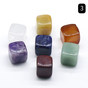 950 đầy màu sắc Chakra Yoga Stones bao gồm thạch anh tím Agate Tiger Eye Rose Quartz trắng pha lê Cubes khắc giáng sinh bán buôn - Product Image 2