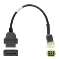 Adaptador de Cable de 6 Pines de Alta Calidad para Kawasaki, Adaptador de 6 Pines a Cable OBD2 de 16 Pines para Motocicletas
