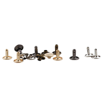 Rivets à double capuchon en acier inoxydable, tête zinguée polie, tête fraisée, classe 51 ISO15977, rivets aveugles 6mm-9mm pour vêtements