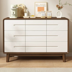 Nordic Solid Wood Chest Of <b>Drawers</b> <b>6</b> <b>Drawer</b> Minimalist Storage Cabinet Bedroom Living Room Furniture - Product Image 3