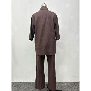 Summer Casual Three-quarter Sleeve Shirt <b>Pants</b> African Women's 2-piece Set Fashion - Product Image 2