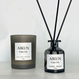 AIKUN Fragrant Long Lasting 120 Days Handmade Soy Wax Scented Candle Set <b>Reed</b> <b>Diffuser</b> Set <b>for</b> Bedroom Living Room Villa - Product Image 2