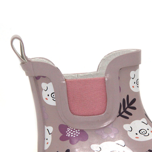 <span class=keywords><strong>Stivali</strong></span> <span class=keywords><strong>da</strong></span> <span class=keywords><strong>Pioggia</strong></span> in Gomma per Bambine con Stampa Floreale e Maialino, <span class=keywords><strong>Rosa</strong></span>, con Pannello Laterale Elastico, Chiusura a Strappo Singolo, Antiscivolo, per Uso Quotidiano - Product Image 6