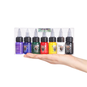 OEM Hawink <span class=keywords><strong>Tattoo</strong></span> Supplies Kit de pigmentos de 7 colores Tinta de tatuaje negra para arte corporal Skin-Tintas de tatuaje Hawink - Product Image 5