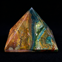 Heißer Verkauf Kristallhandwerk Natürlicher Hochwertiger Ozeanjaspis Pyramide für Dekoration & Geschenk