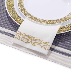 Servilletas <span class=keywords><strong>desechables</strong></span> impresas <span class=keywords><strong>Pañuelos</strong></span> <span class=keywords><strong>desechables</strong></span> plegables aplicables a bodas y otras ocasiones relacionadas - Product Image 3