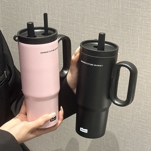 Tasse isolée en acier inoxydable 316 géante au design moderne Tasse à eau <span class=keywords><strong>de</strong></span> voiture <span class=keywords><strong>de</strong></span> grande capacité en paille pour les voyages Thermique chaude - Product Image 6