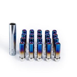 Écrous de roue Getitall 45 mm en acier inoxydable finition chromée pour amélioration de roues - Product Image 1