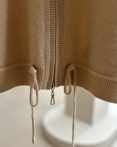 Stylish Women's 100% Wool/Cashmere Computer Knitted <b>Cardigan</b> <b>Pockets</b> Long Hooded Zip-Up Sweater Breathable Casual Front Washed - Product Image 4