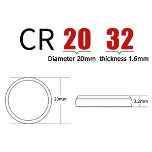 אריזה תעשייתית סוללת כפתור CR2032 3v מתח 210 mAh LED אור קטן דק במיוחד שלט רחוק CR2302 סוללת כפתור