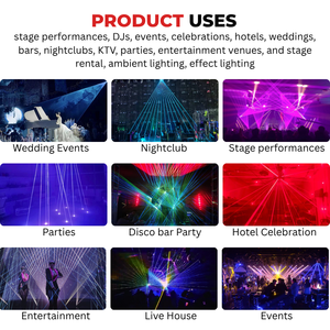 Luz Láser RGB Comercial con Efecto de 6 Ojos, Control DMX Maestro-Esclavo y Control por Voz, Luz Láser para DJ, Luz de <span class=keywords><strong>Discoteca</strong></span> - Product Image 5