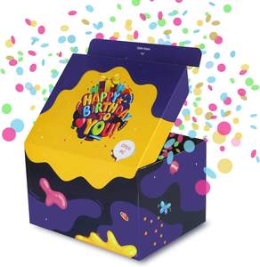 Boîte cadeau <span class=keywords><strong>surprise</strong></span> en papier <span class=keywords><strong>confettis</strong></span> explosif DIY, boîte cadeau <span class=keywords><strong>confettis</strong></span> pop-up pour fête d'anniversaire - Product Image 1