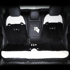 <b>Car</b> Seat Cushions Cat Paw Design Plush Thickened Warm Non Slip For Autumn Winter 3 4 Piece Set - Product Image 4