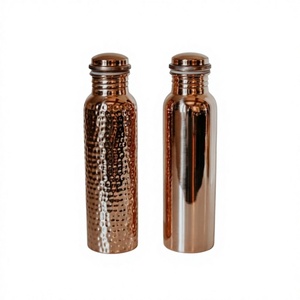 Handcrafts Copper <b>Water</b> Bottle Set American Style Eco-Friendly Dishwasher Safe Lid Tea Infuser Straw Anti-corrosion Coating - Product Image 6