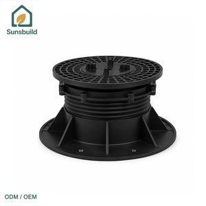 Sunsbuild Durable Plastic Floor <b>Pedestal</b> Adjustable Base Matte Finish Industrial Design Flooring Accessories - Product Image 1