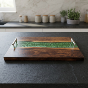 Tabla de Cortar de Madera y Resina Epoxi United Trade World, Diseño Moderno, Almacenamiento de Bebidas, para Hogar y Hotel - Product Image 3