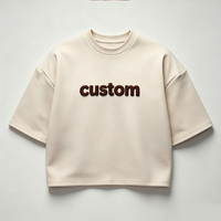 T-shirts pour hommes coupe carrée, grammage lourd 300 g/m², 92 % polyester 8 % élasthanne, impression en relief, épaules tombantes