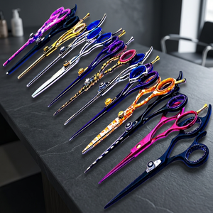 Ciseaux de coiffure professionnels pour salon, 6 pouces, pour droitiers, manche long, acier inoxydable 4Cr13, écologiques, soins personnels et beauté - Product Image 3