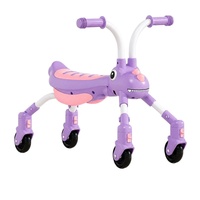 Nouvelle trottinette Mantis pour enfants et draisienne pour bébés de 1 à 3 ans, trotteur à quatre roues anti-retournement en plastique avec lumières et musique