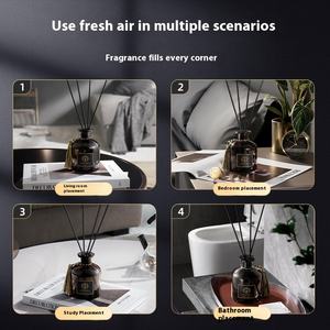 Ensemble de diffuseur de roseaux de gardénia haut de gamme adapté aux chambres et salles de bains des hôtels sans arôme de <span class=keywords><strong>feu</strong></span> et parfum longue durée - Product Image 4