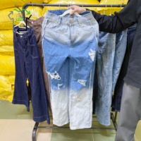 Pantalon large en jean de coton YIJIAYI de haute qualité pour hommes et femmes, coupe ample, qualité A rigoureusement sélectionnée, vente en gros
