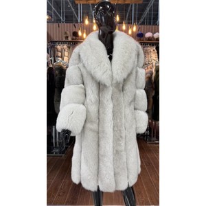 RXFurs Manteau en fourrure de renard pour <span class=keywords><strong>femme</strong></span>, longueur mollet, col, grande taille, couleur personnalisée, vente en gros, chaud et élégant - Product Image 3