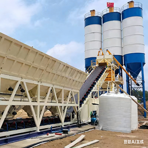 Station de malaxage de béton forcé de 90 <span class=keywords><strong>m</strong></span>³/h - Station de malaxage de béton <span class=keywords><strong>simple</strong></span> et hautement efficace sans fondation - Product Image 1