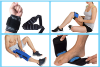 Pellicule de gel anti-douleur pour les pieds, enveloppe en nylon, sac de glace réutilisable pour les pieds, compression à chaud et à froid
