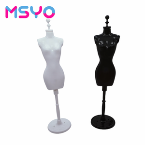 MSYO 30cm Mannequin en plastique pour poupée, support de robe de mariée, cintre en forme de jupe, présentoir pour boutique de vêtements - Product Image 1