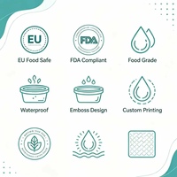 Étiquette alimentaire YSB EU, conforme aux normes alimentaires, imperméable, design en relief, conforme à la FDA, autocollante, imprimée sur mesure
