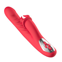 G-Punkt Klitoris-Stimulator Rabbit-Vibrator für Frauen Vagina-Nippel-Massagegerät Leistungsstarker Teleskop-Dildo Geräuscharmes Erwachsenen-Sexspielzeug