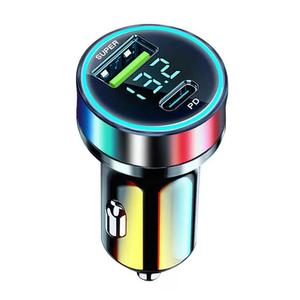 Chargeur de voiture à charge rapide avec 2 ports USB, adaptateur pour smartphone, chargeurs à charge rapide avec affichage numérique - Product Image 1