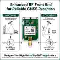 Modul GNSS Tri-Band WT-27-HP L1 L2 L5 400 Saluran dengan Dual UART I2C RTCM3.X untuk Penentuan Posisi Otomotif dan Industri