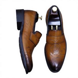 High-Grade Glossy Suede Ankle Desert <b>Boots</b> Waterproof Autumn Business Casual Square Toe British Formal Thick - Product Image 1