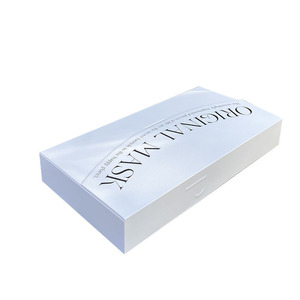 Customized white card envelope <b>mask</b> box, Instagram-style packaging box, one-piece rectangular white <b>eye</b> <b>mask</b> and scarf packaging - Product Image 5