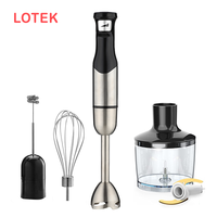 Mixeur plongeant en acier inoxydable avec commande à bouton-poussoir à vitesse variable - Appareil de cuisine multifonctionnel fabriqué en Chine