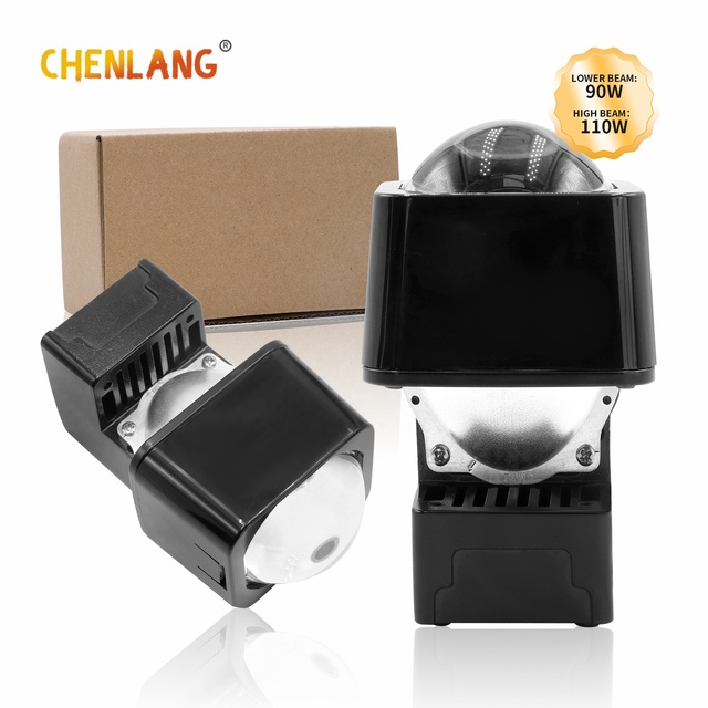Chenlang 1.5inch Mini Laser Projectors Lens Matrix Module 100W IP68 Easy Installation High Low Beam Car Bi LED Headlight Upgrade
