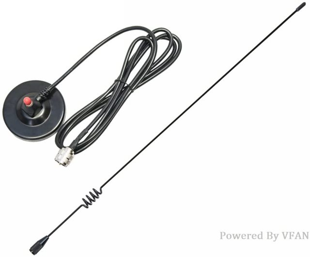 Dualband Mobile Antenna 2m/70cm VHF/UHF Ham Radio, 137-149, 437-480 Mhz, Magnet Base PL-259 Connector