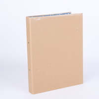Organizador de oficina a4 ecológico, carpeta de archivos de papel artesanal, carpeta de hojas sueltas, 2 anillas, barato, venta al por mayor