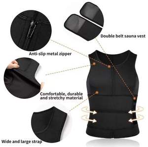 Gilet <span class=keywords><strong>de</strong></span> <span class=keywords><strong>sudation</strong></span> amincissant réglable en néoprène pour hommes, avec double <span class=keywords><strong>ceinture</strong></span>, pour la perte <span class=keywords><strong>de</strong></span> poids et le remodelage corporel, idéal pour la gym à domicile - Product Image 5