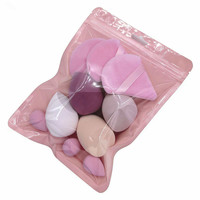 Ensemble de 10 éponges à maquillage en coton, couleur macaron, applicateurs de blush, hydrophiles, sans latex, utilisation sèche et humide, en forme de pouce